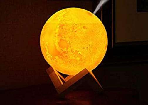 Full Moon Humidifier Lamp, LED Lunar Night Light 880ml