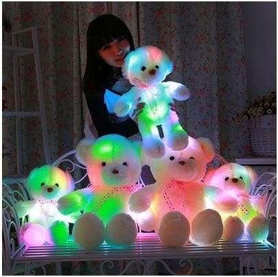 GLOW IN THE DARK WHITE PLUSH TEDDY