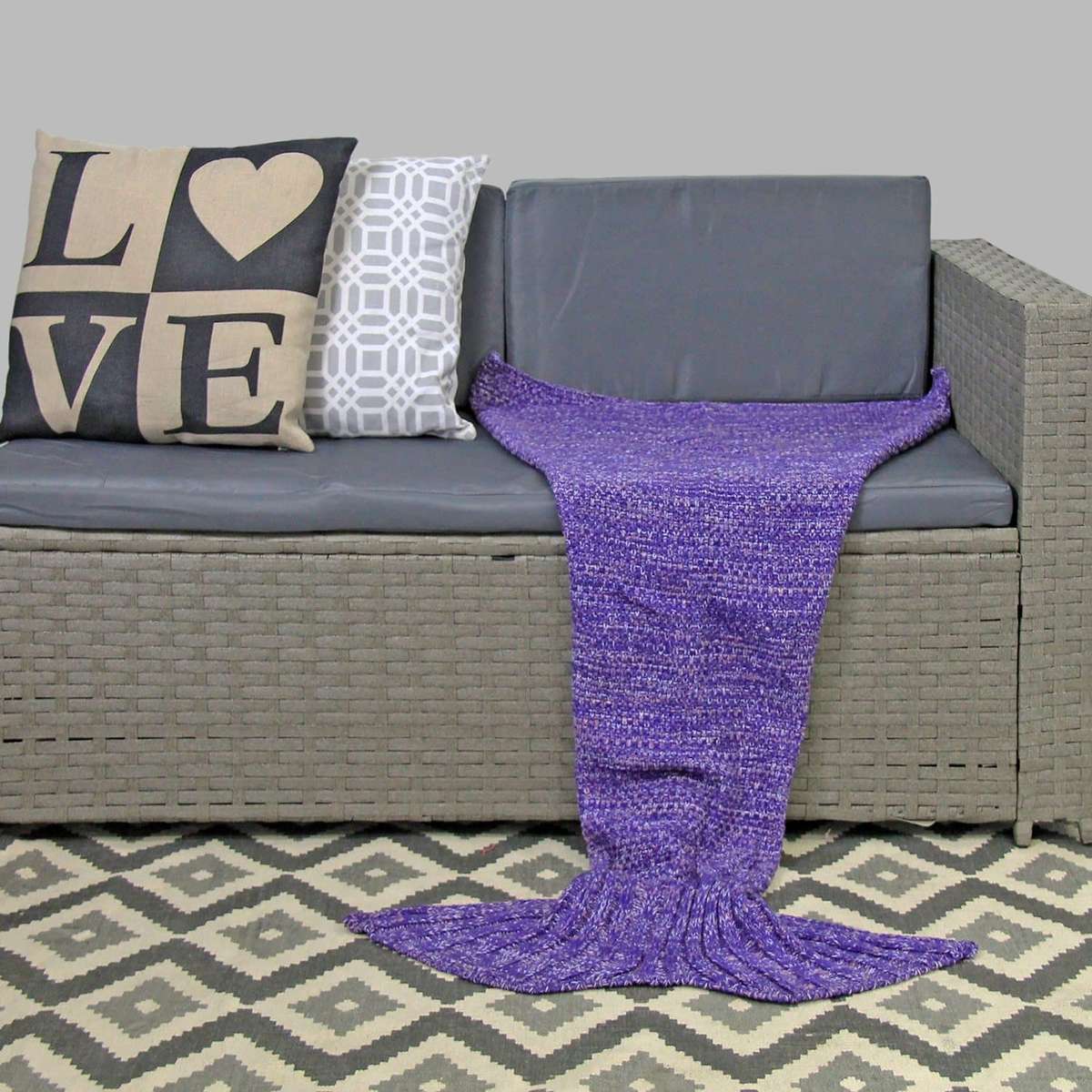 Mermaid blanket - 70*140cm children, color:purple