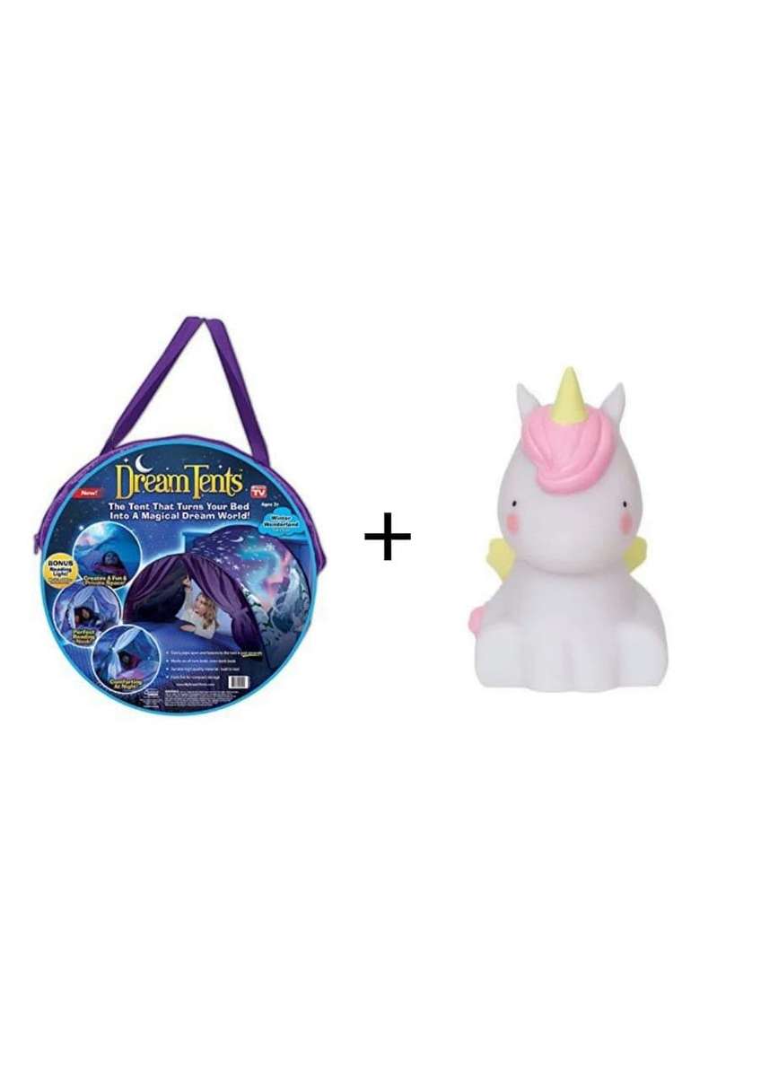 Dream Tents - Explore Your Dreams Unicorn LED Light/Lamp Pink Blue & White!