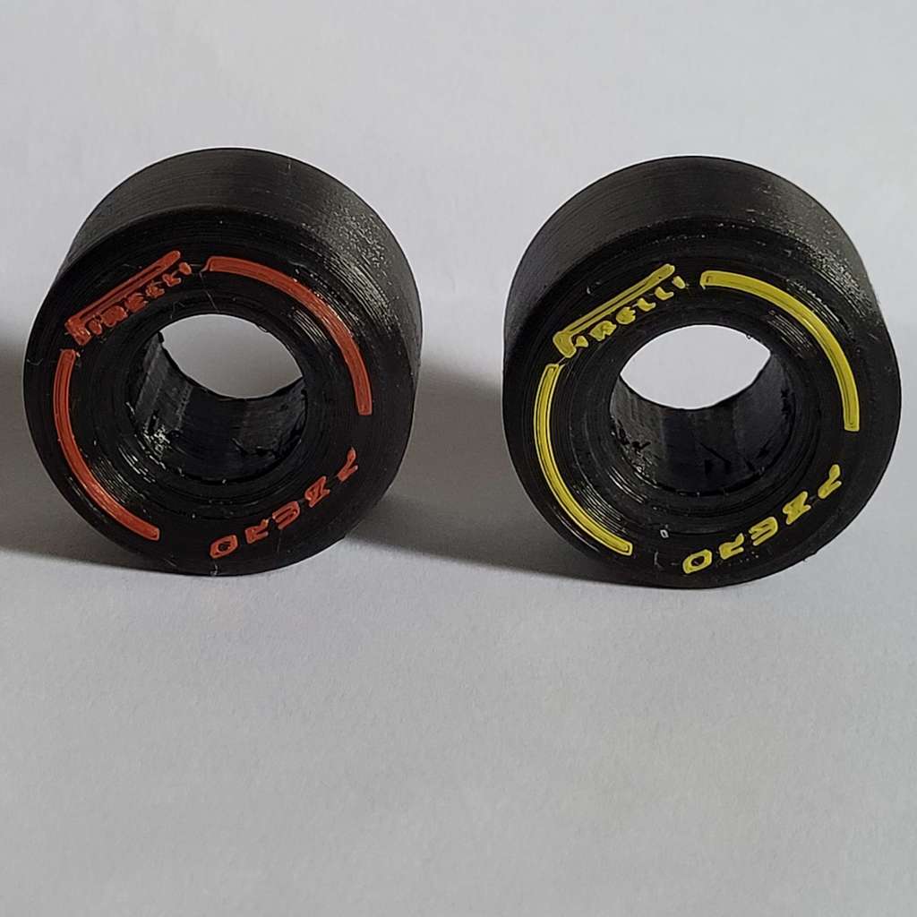 F1 Tire Keychain - 3D Printed