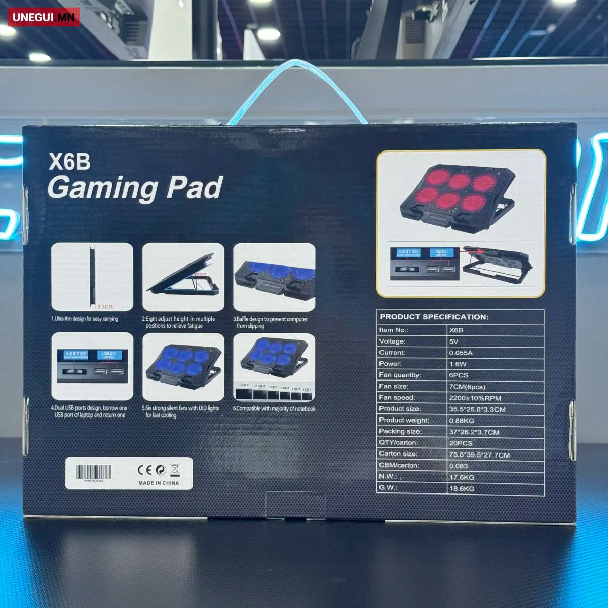 X6b gaming cooler pad