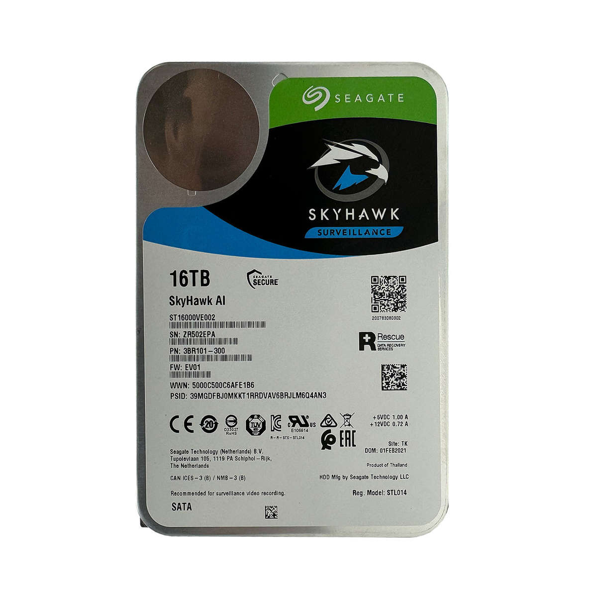 Seagate 16TB 7200RPM SATA 6Gb/s 3.5-in Hard Drive - 3BR101-300