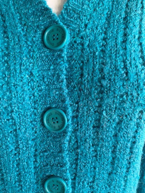 Size 12 Turquoise Chunky Knit Sweater - Billabong