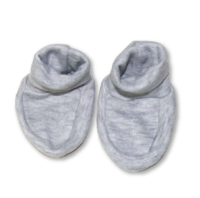 One Size Grey Material Booties - Cuddlesome