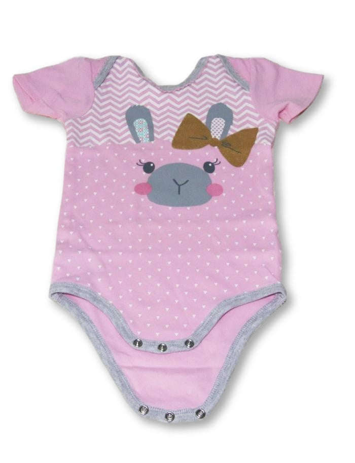 6-12 Months Short Sleeve Pink Printed Body Vest - Woolworths