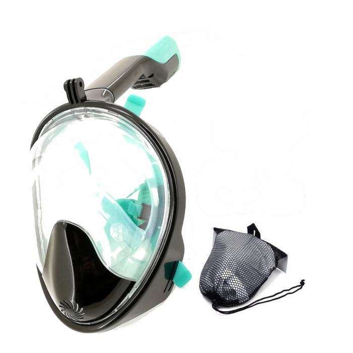 Free Breath Kids Snorkel Mask With Camera Mount - Green