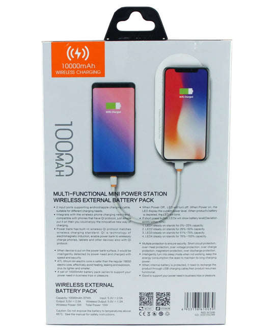 10000MAH WIRELESS POWER BANK FOR IPHONE 8/8 PLUS - WHITE