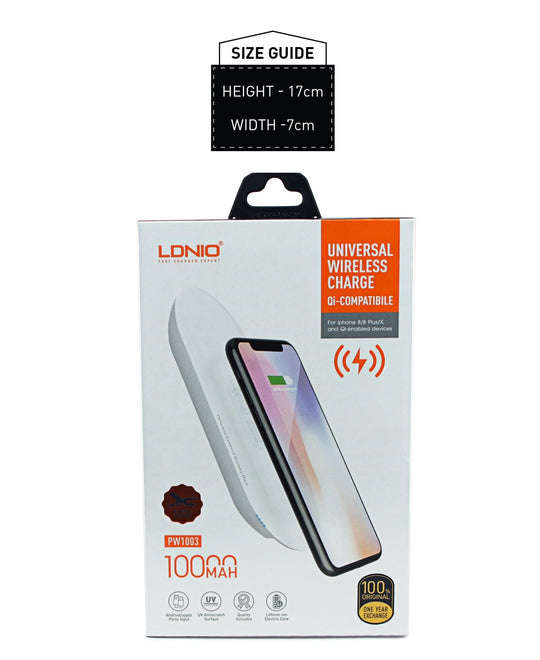 10000MAH WIRELESS POWER BANK FOR IPHONE 8/8 PLUS - WHITE