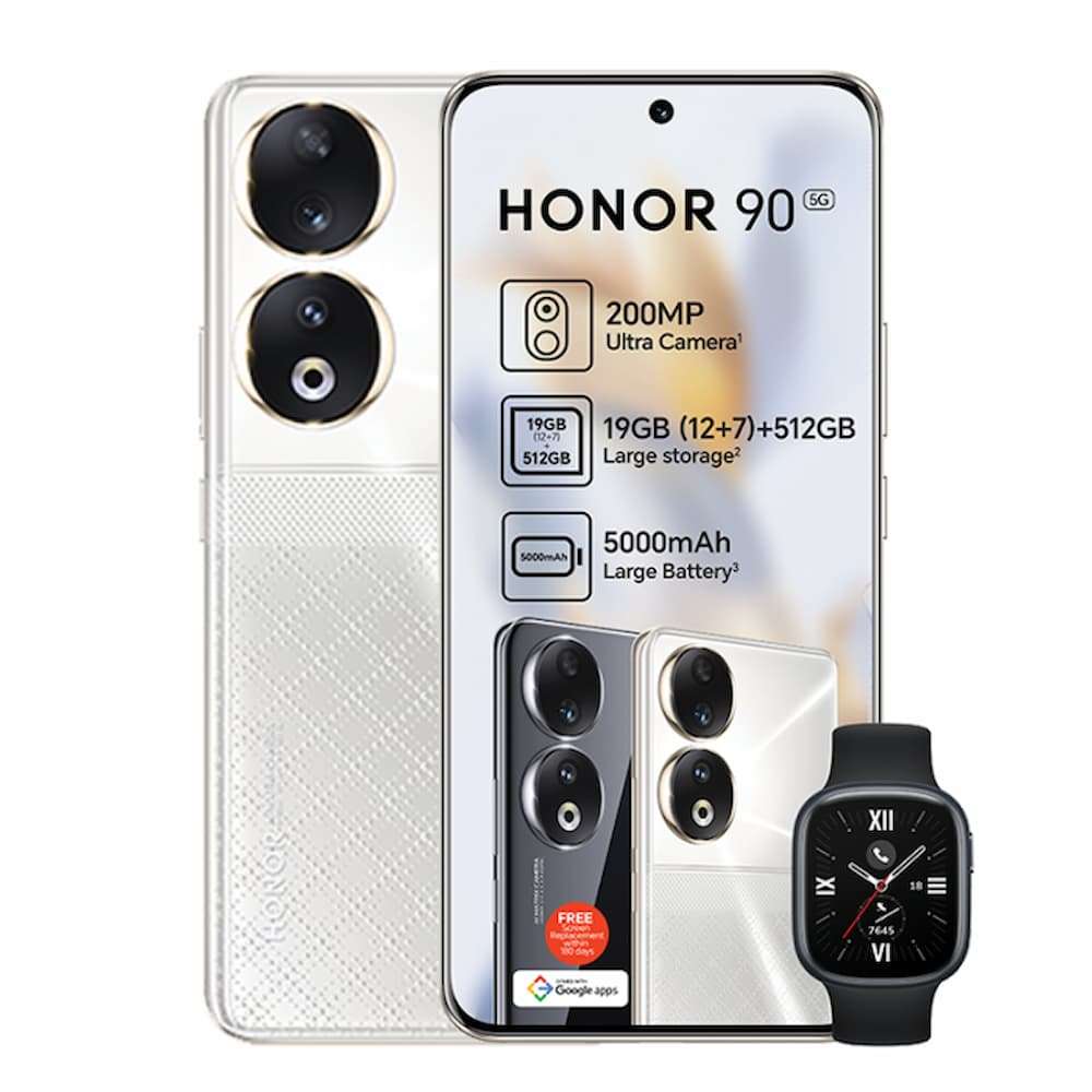 HONOR 90 5G 512GB (Dual SIM) + FREE Honor Watch 4 & BASEUS Encok D02 Wireless Headphones