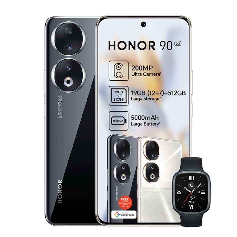 HONOR 90 5G 512GB (Dual SIM) + FREE Honor Watch 4 & BASEUS Encok D02 Wireless Headphones