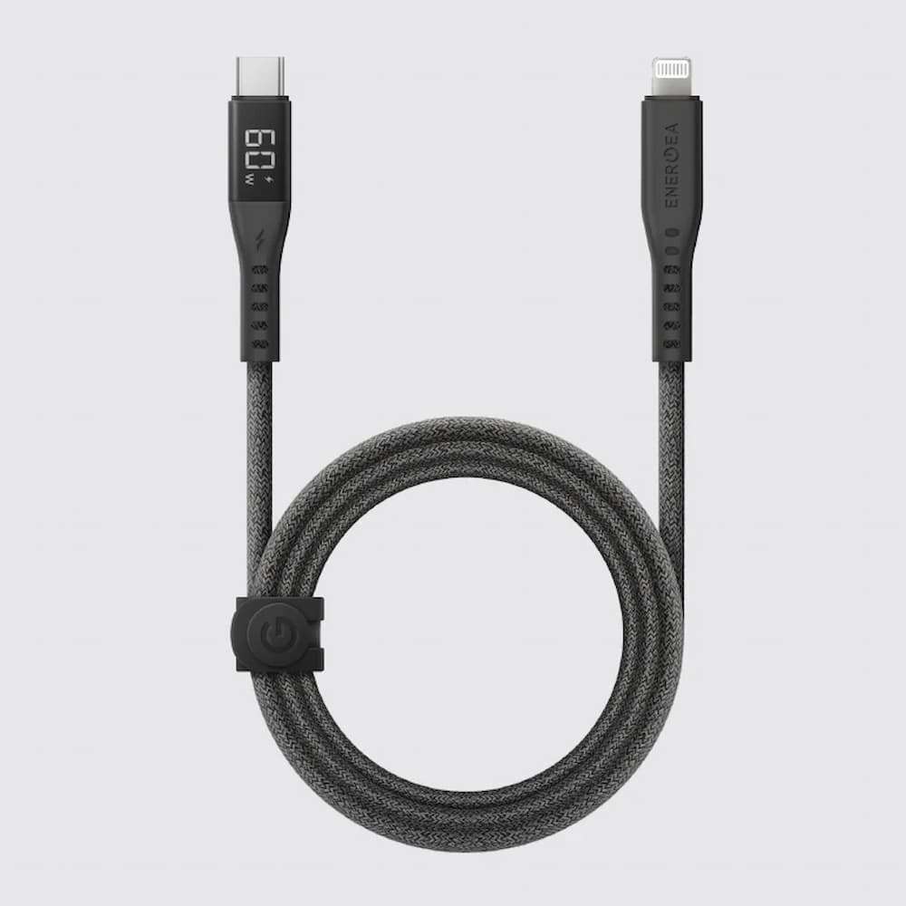 ENERGEA Flow 60W 3A USB-C to Lightning Cable 1.5M with Display
