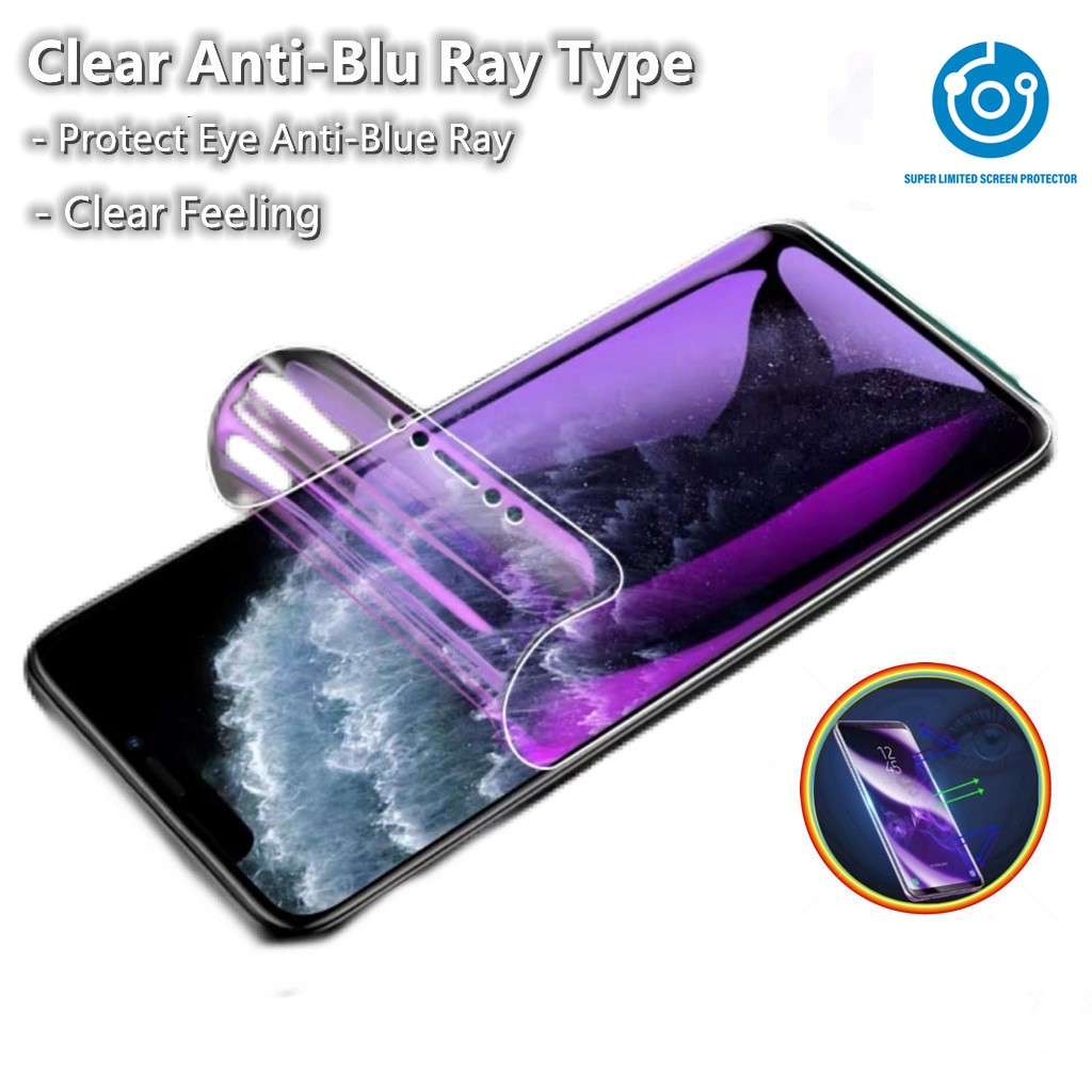 Anti Blue Ray Silicone Hydrogel Full Cover Screen Protector for ALL models