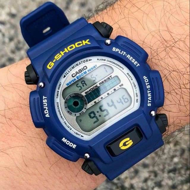 Casio Men`s G-Shock Quartz Watch with Rubber Strap, Blue, (Model DW-9052-2V)