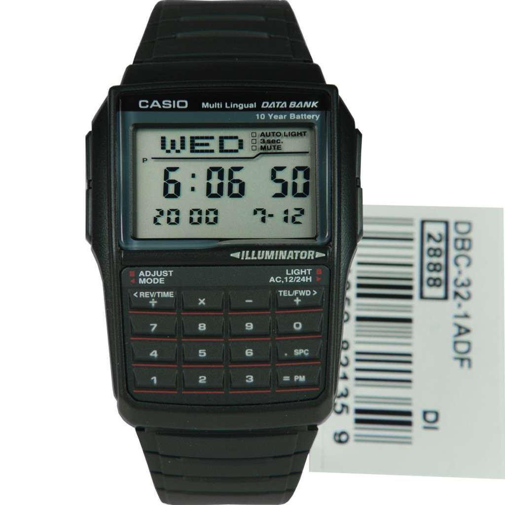 Casio Men`s DBC32-1A Data Bank Black Digital Watch
