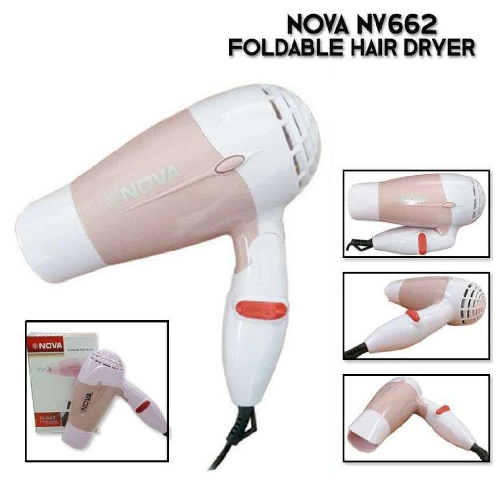 NOVA NV662 Foldable Mini Travel Hair Dryer Compact Blower