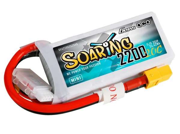 Gens Ace Soaring Mini Li-Po 2200mah 3S 11.1V 20C with XT60