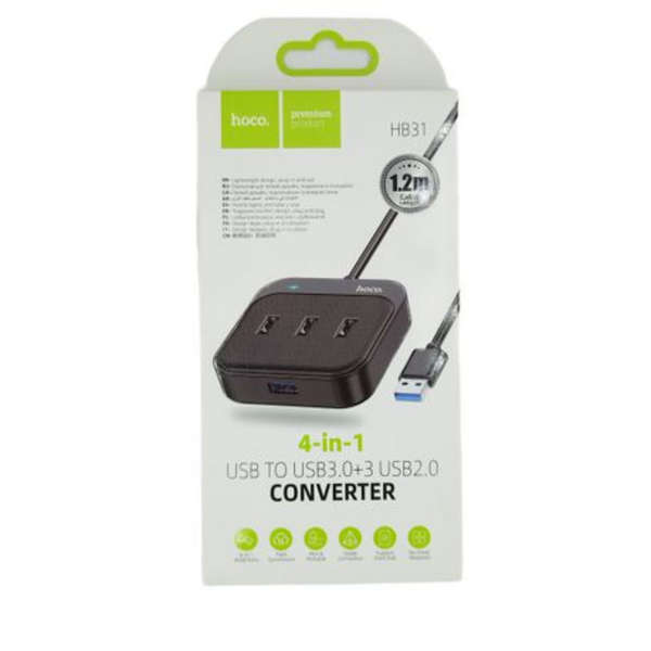 Hoco HB31- USB 3.0 + 3 USB 2.0 -4 in 1 Converter
