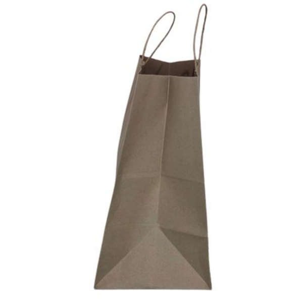Reusable Kraft Bag with Twist Handles - 90gsm Gusseted - 50 Pack