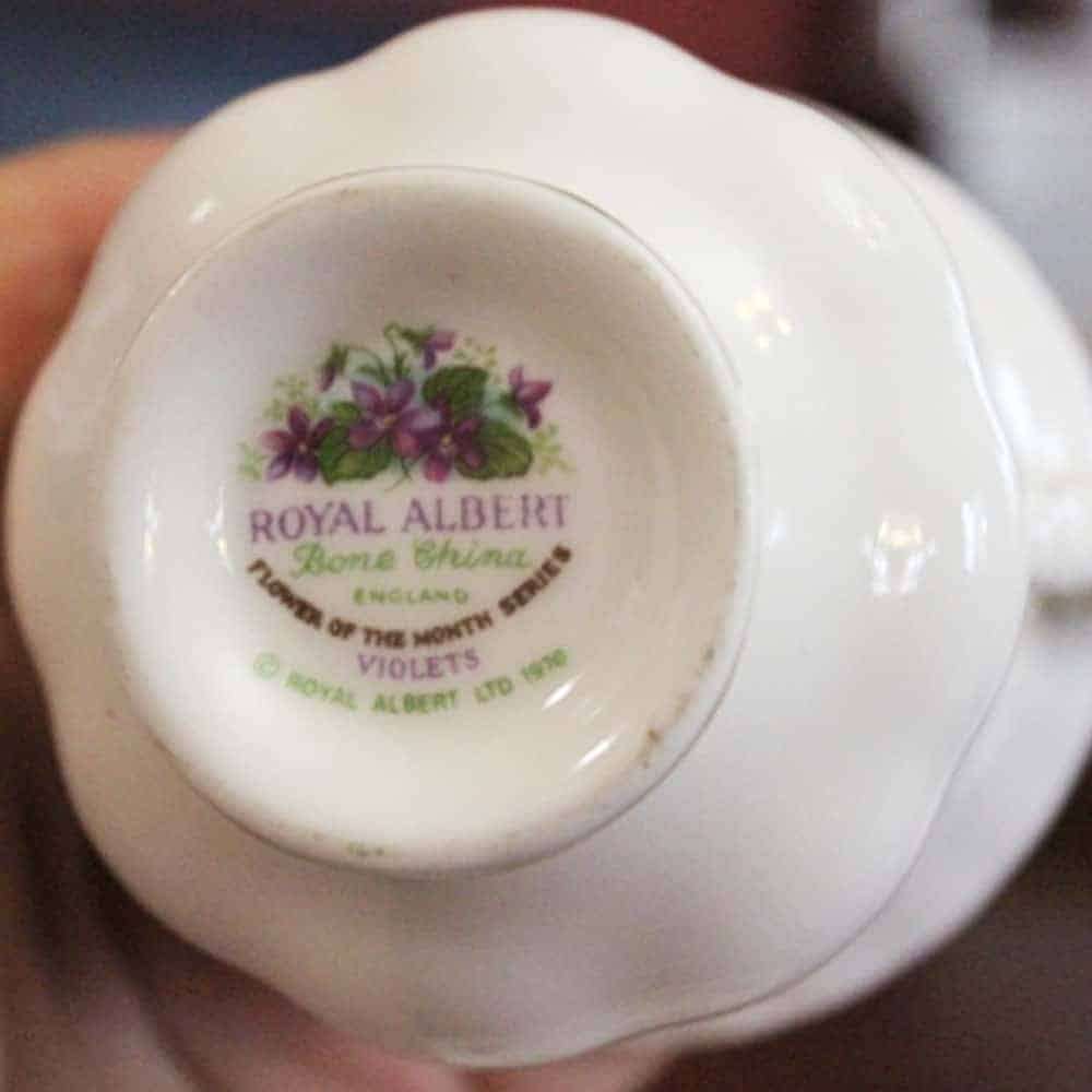 Royal Albert February Violet Demitasse Cup and Saucer