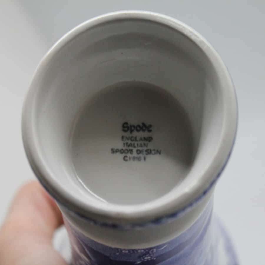 Copeland Spode Blue Italian Vase Black Mark