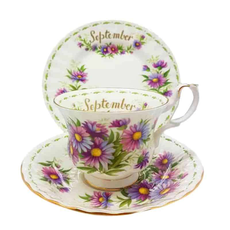 Royal Albert Flower Of The Month September Michaelmas Daisy Trio