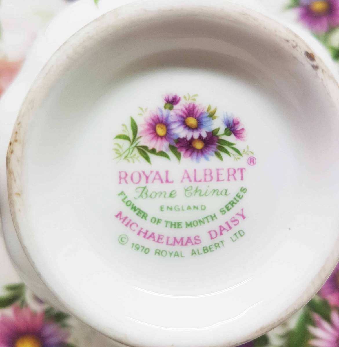 Royal Albert Flower Of The Month September Michaelmas Daisy Trio