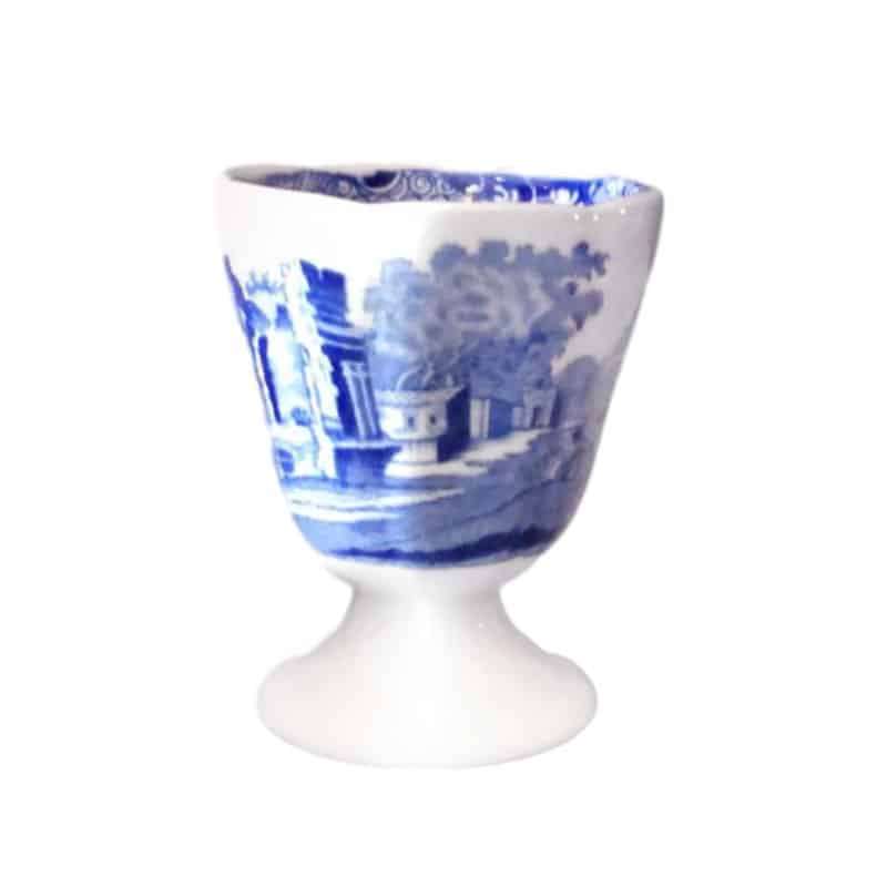 Copeland Spode Blue Italian Pattern Egg Cup Black Mark