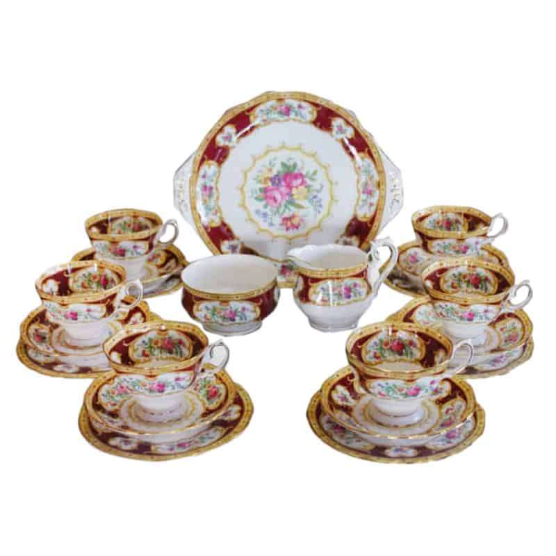 Royal Albert Lady Hamilton Pattern Tea Set