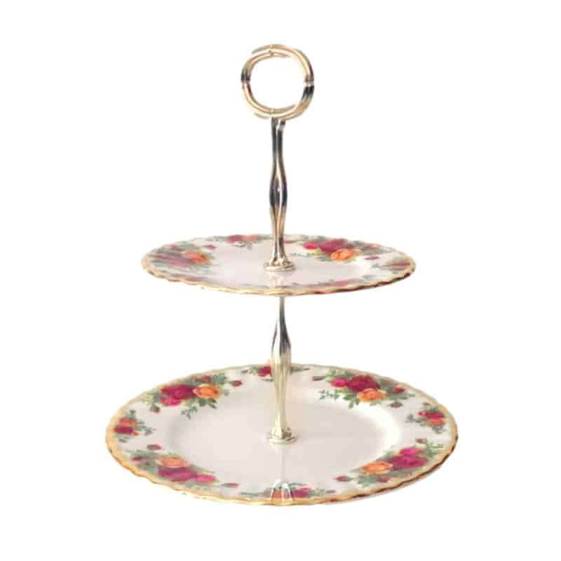 Royal Albert Old Country Roses Two Tier High Tea Cake Stand