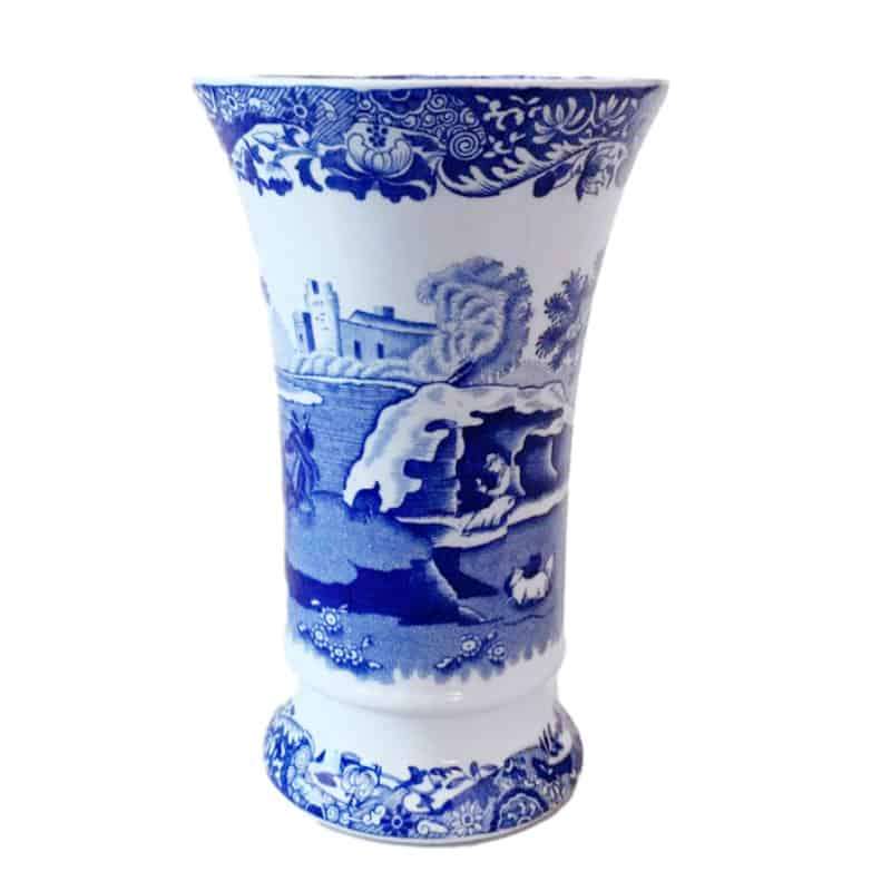 Copeland Spode Blue Italian Vase Black Mark