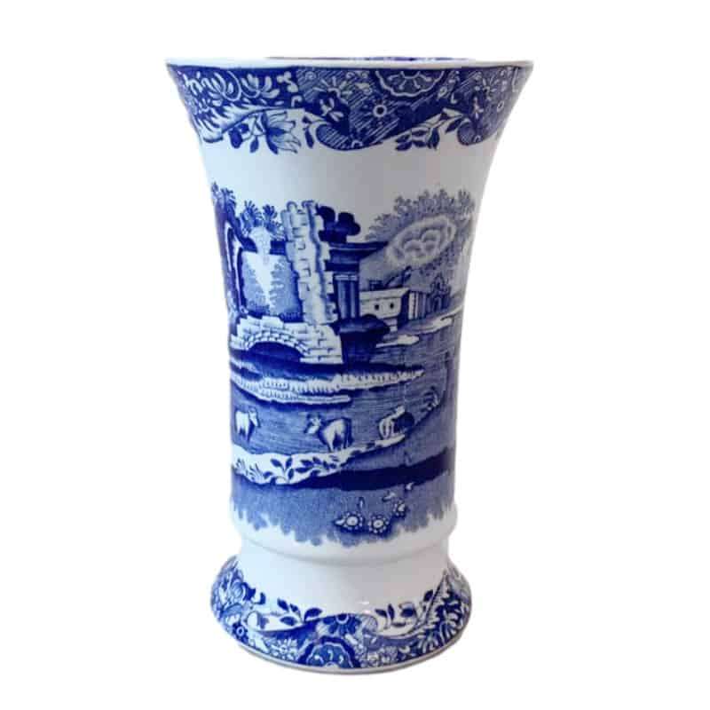 Copeland Spode Blue Italian Vase Black Mark