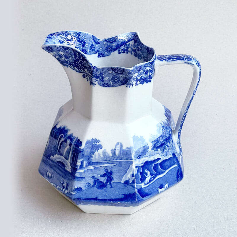 Copeland Spode Hexagonal Blue Italian Milk Jug