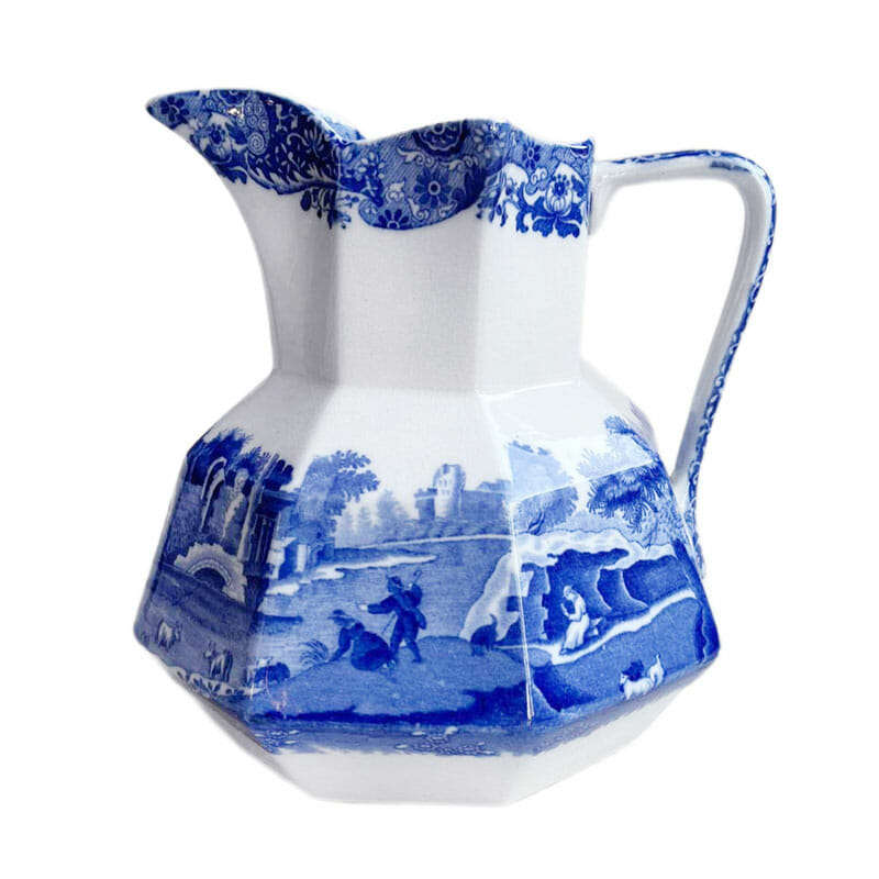 Copeland Spode Hexagonal Blue Italian Milk Jug