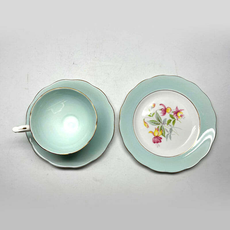 Royal Standard Fushia Flower Tea Trio 3057