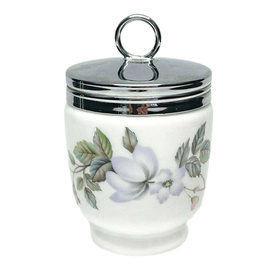 Royal Worcester Egg Coddler Mauve Flower
