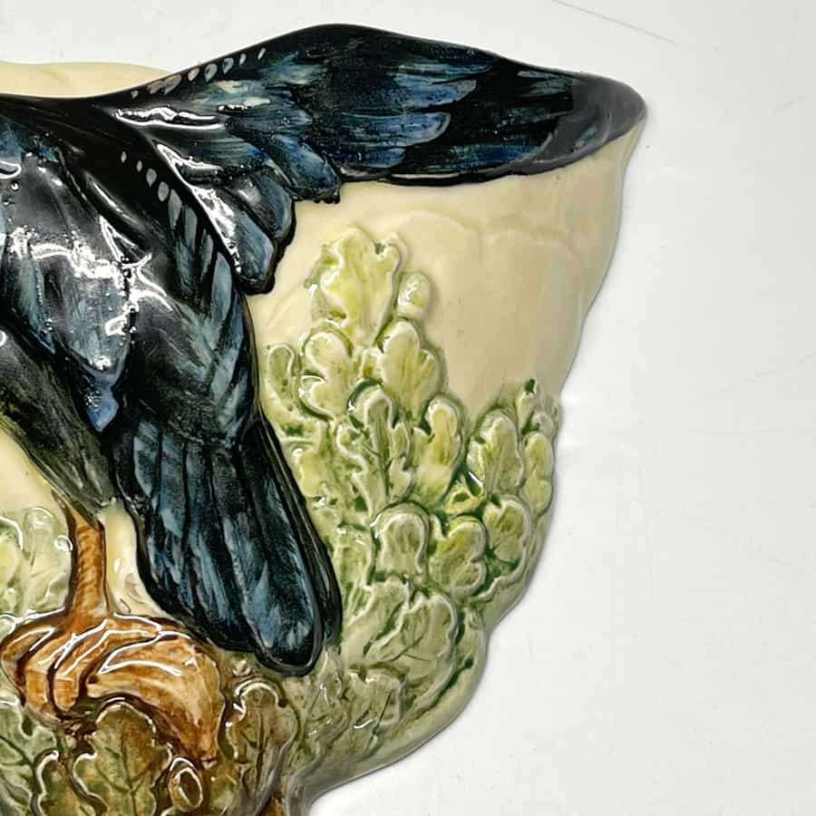 Art Deco Rare Royal Doulton Crow Wall Vase D5772