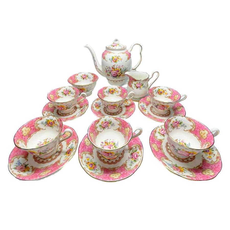 Royal Albert Lady Carlyle Coffee Service C1940