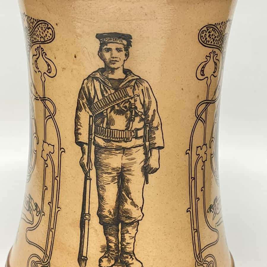 Doulton Lambeth Handy Man Stoneware Jug Boer War