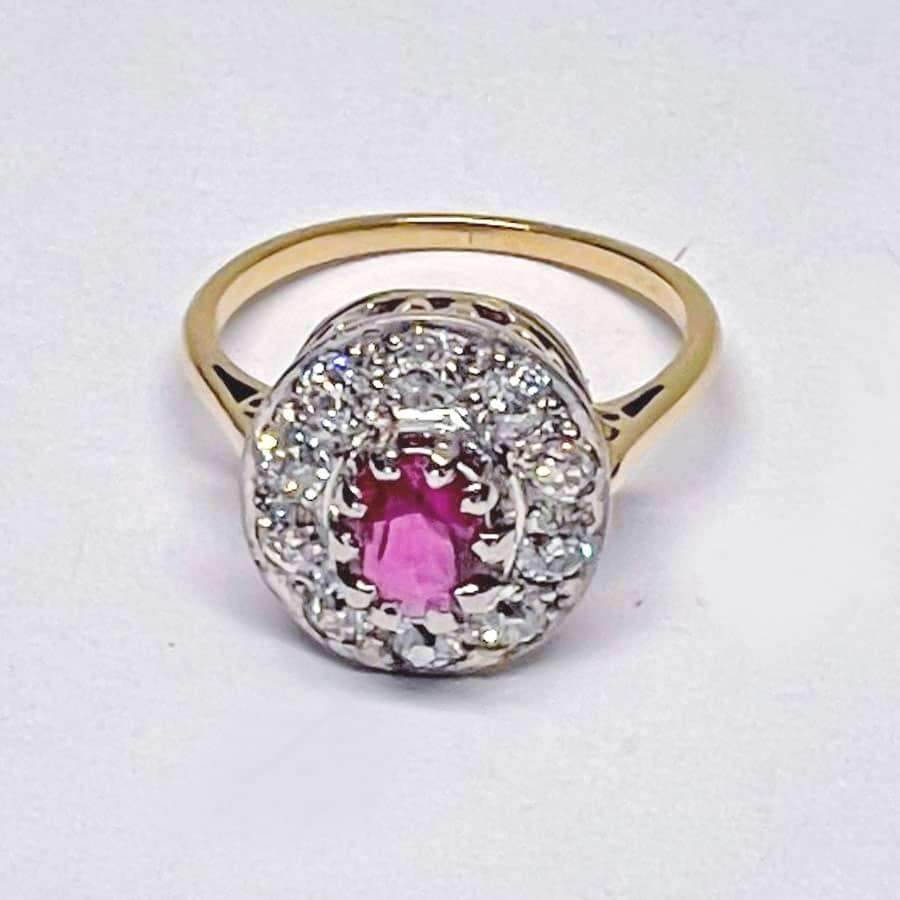 18ct Gold Ruby and Diamond Ring