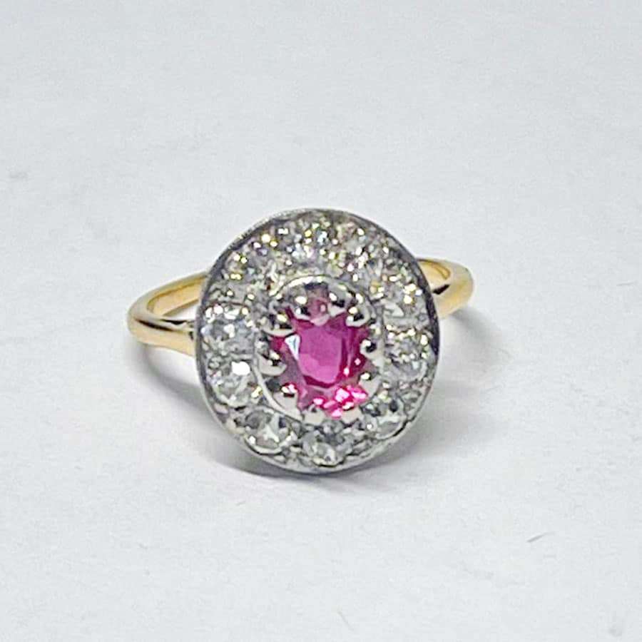18ct Gold Ruby and Diamond Ring