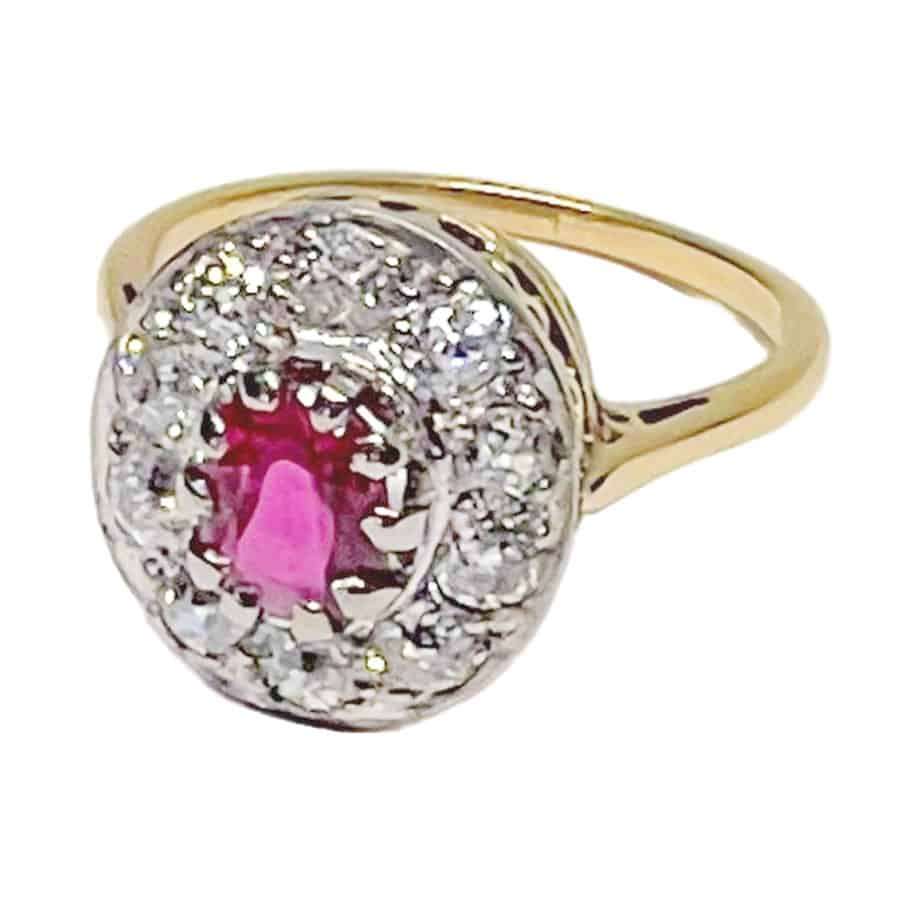 18ct Gold Ruby and Diamond Ring