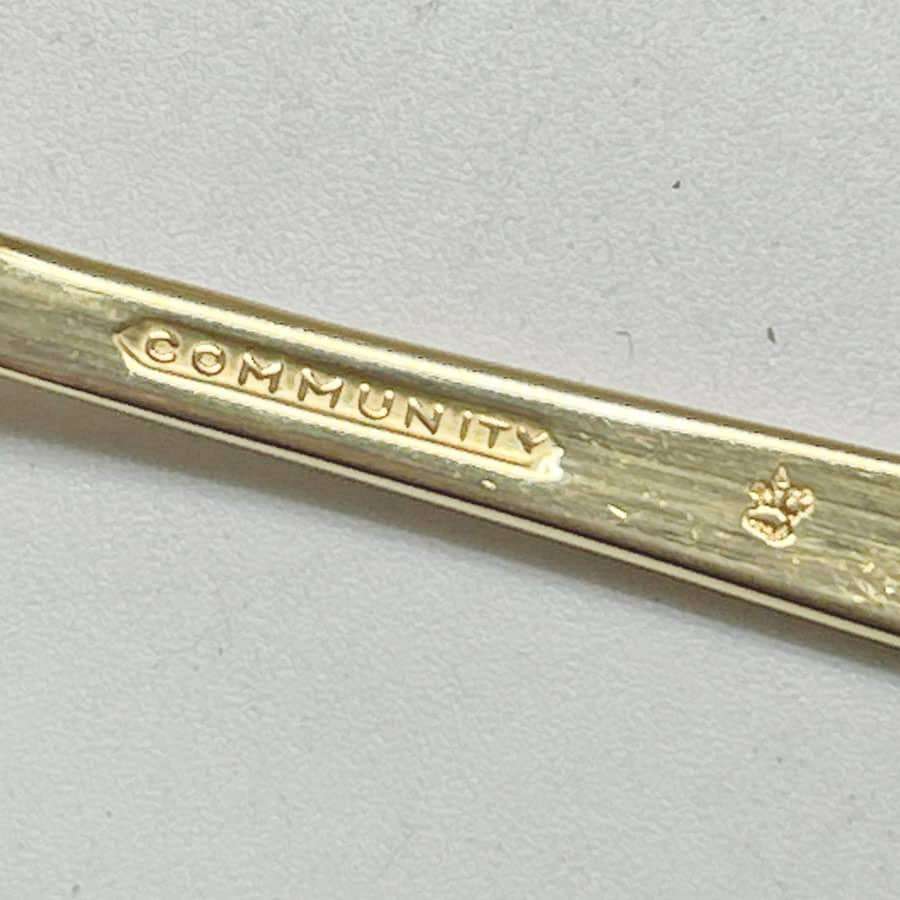 Community Plate 24ct Gold Plated Hampton Court Cake Forks