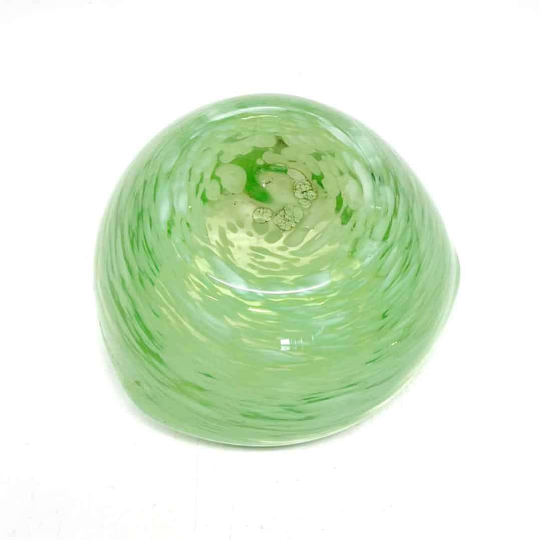 Murano Green Mottled Glass Ashtray