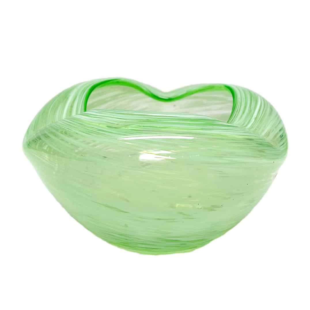 Murano Green Mottled Glass Ashtray