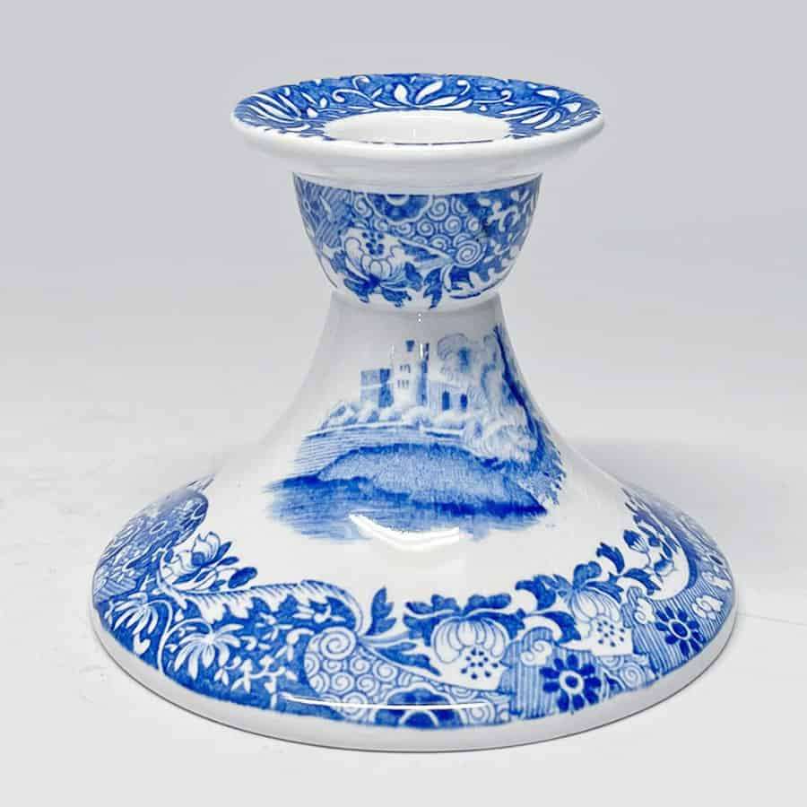 Pair of Copeland Spode Blue Italian Candlesticks