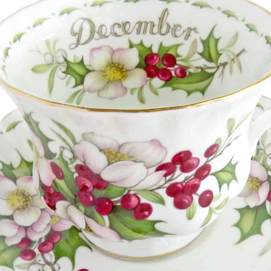 Royal Albert Flowers Of The Month Demitasse Duo December