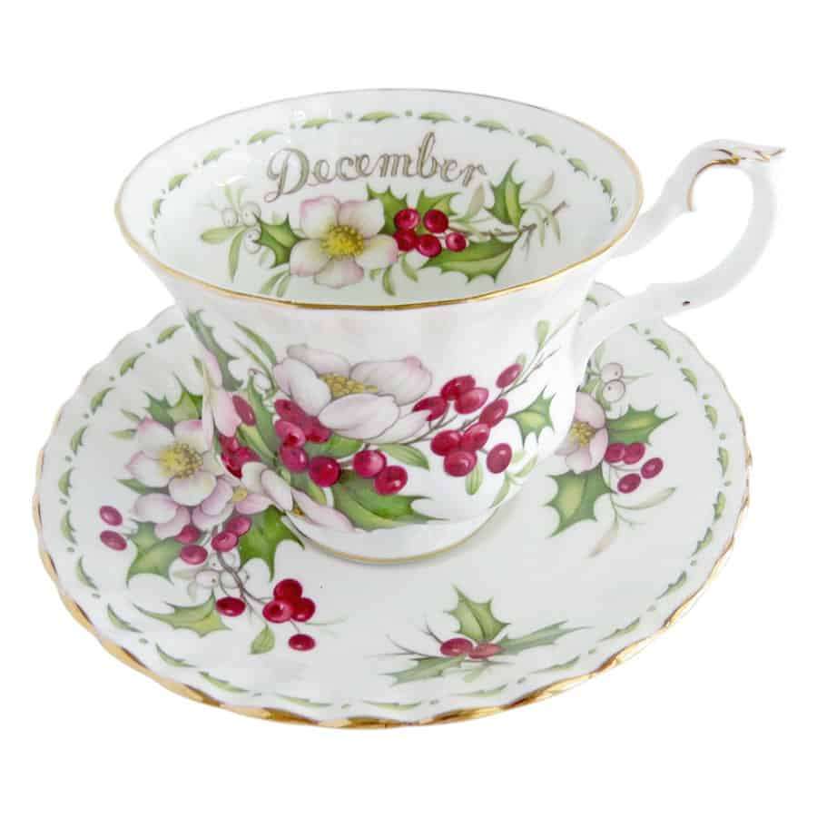 Royal Albert Flowers Of The Month Demitasse Duo December