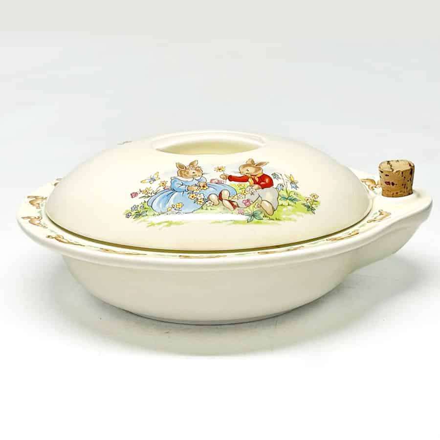 Royal Doulton Bunnykins Orange Vendor Hot Water Lidded Porridge Bowl
