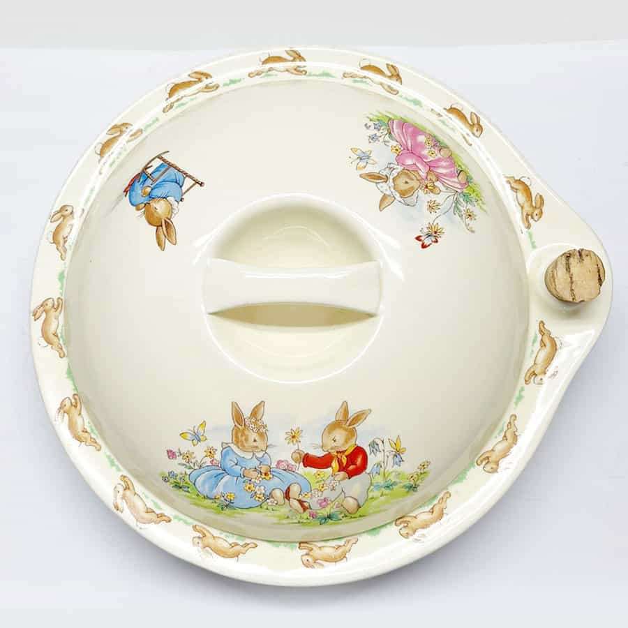 Royal Doulton Bunnykins Orange Vendor Hot Water Lidded Porridge Bowl